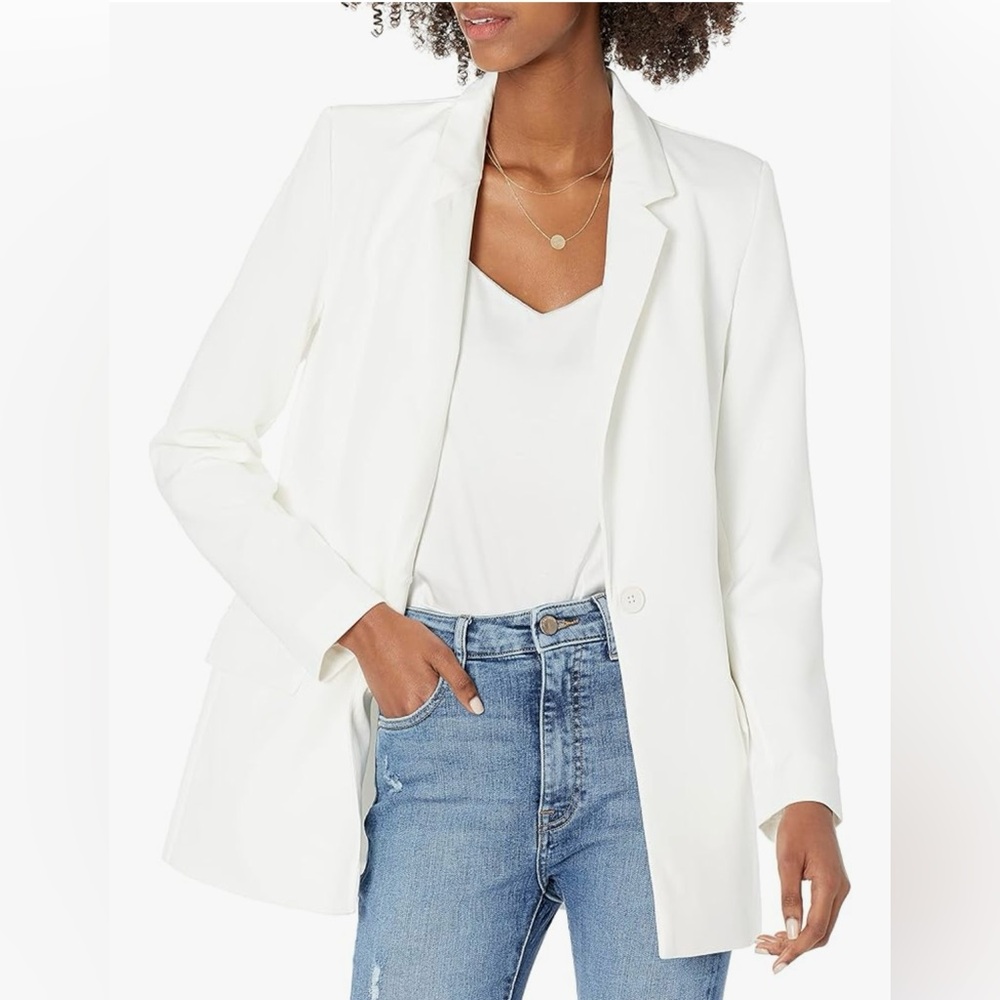 The Drop Blake Long Blazer Ivory